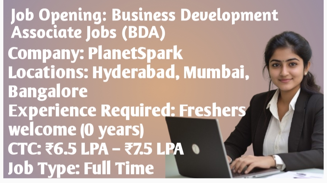BDA jobs for freshers