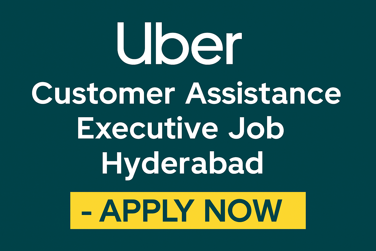 Uber Customer Support Executive Jobs